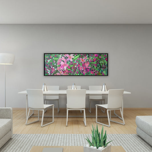 Toile encadrée « Cerisier en fleurs » | Décoration florale pour chambre