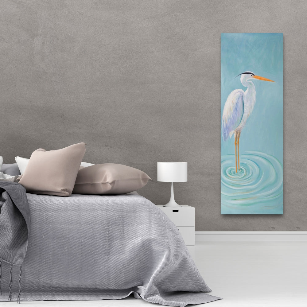 Great Blue Heron Bedroom Canvas | Bird Home Decor Wall Art