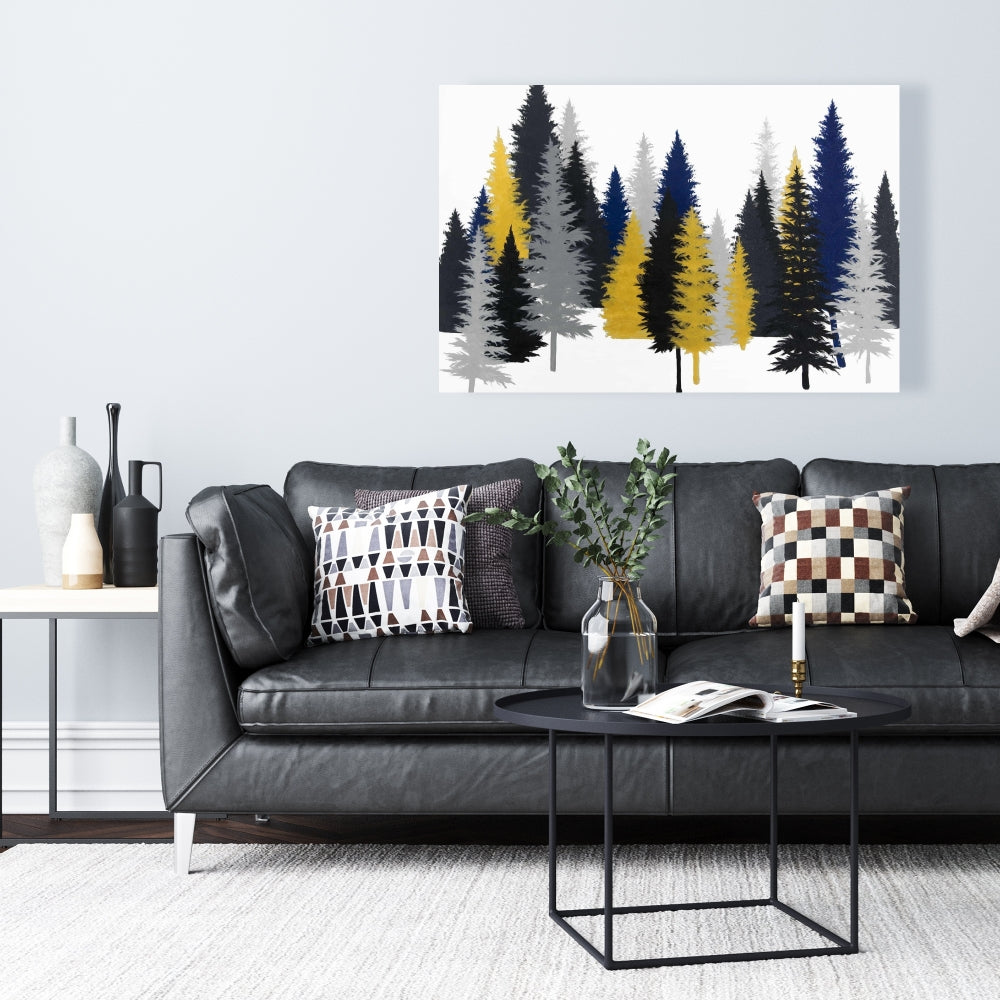 Golden Fir Canvas - Blue Holidays Rustic Home Decor Wall Art