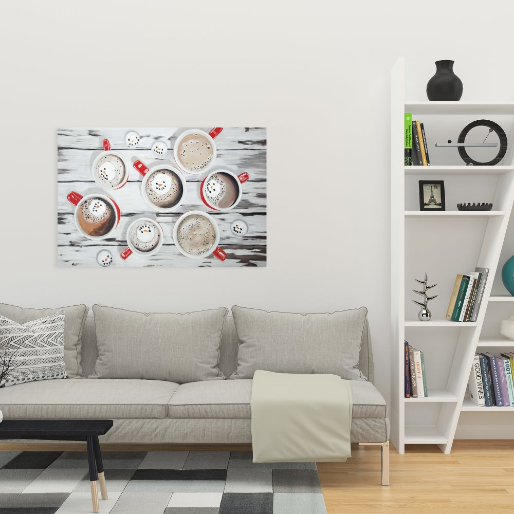 Holiday Hot Chocolate Canvas - Cozy Kitchen Decor Art