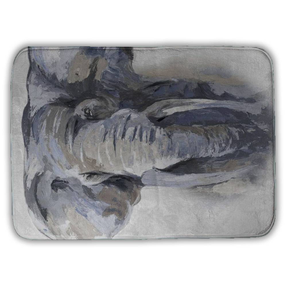 Pastel Blue Elephant Canvas | African Wildlife Home Decor