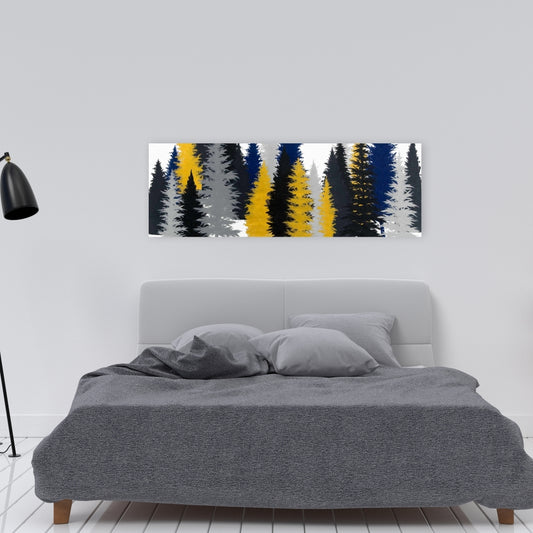 Golden Fir Canvas - Blue Holidays Rustic Home Decor Wall Art