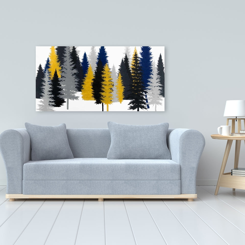 Golden Fir Canvas - Blue Holidays Rustic Home Decor Wall Art