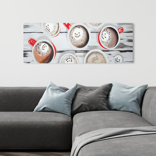 Holiday Hot Chocolate Canvas - Cozy Kitchen Decor Art