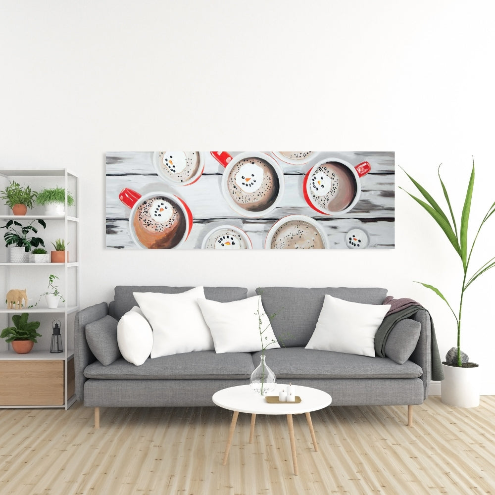 Holiday Hot Chocolate Canvas - Cozy Kitchen Decor Art