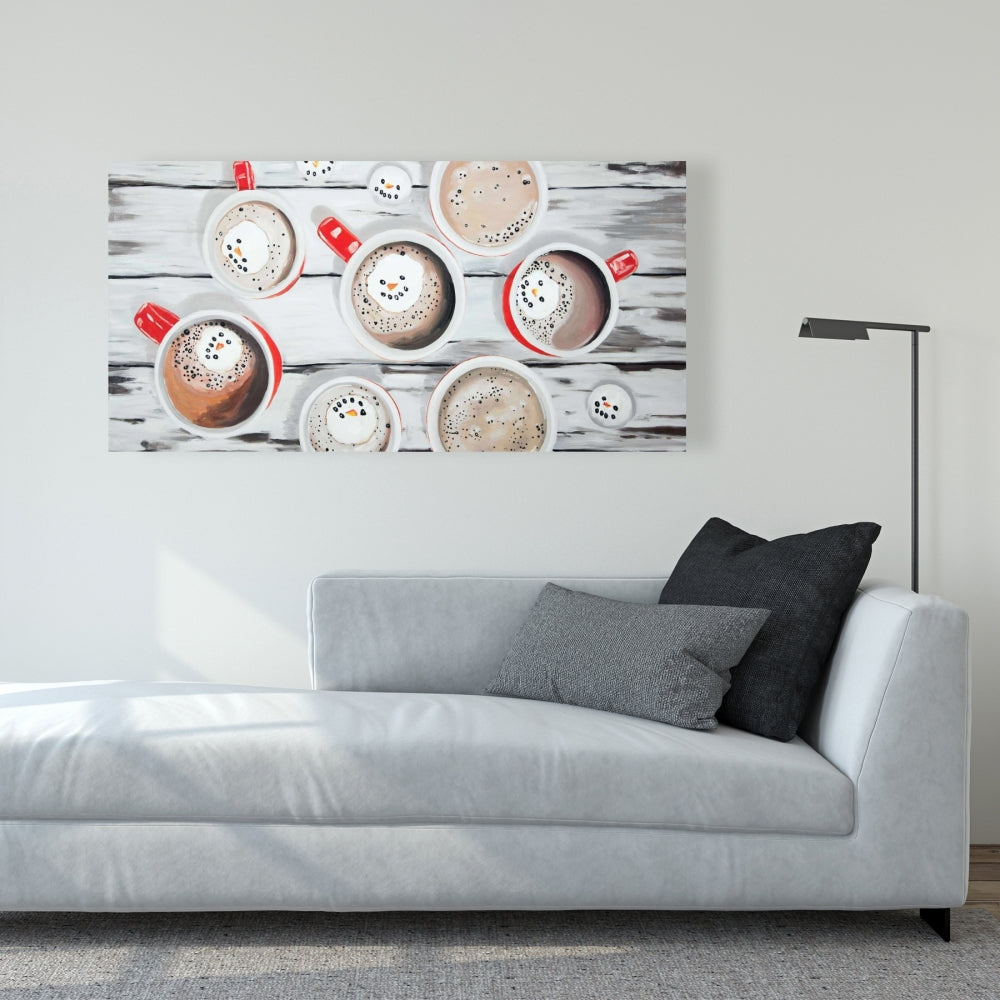 Holiday Hot Chocolate Canvas - Cozy Kitchen Decor Art