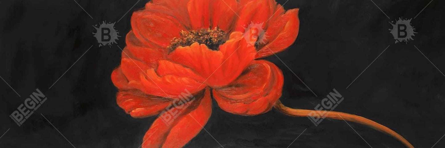 Toile « Pétales de fleurs rouges » | Décoration florale contemporaine pour la maison