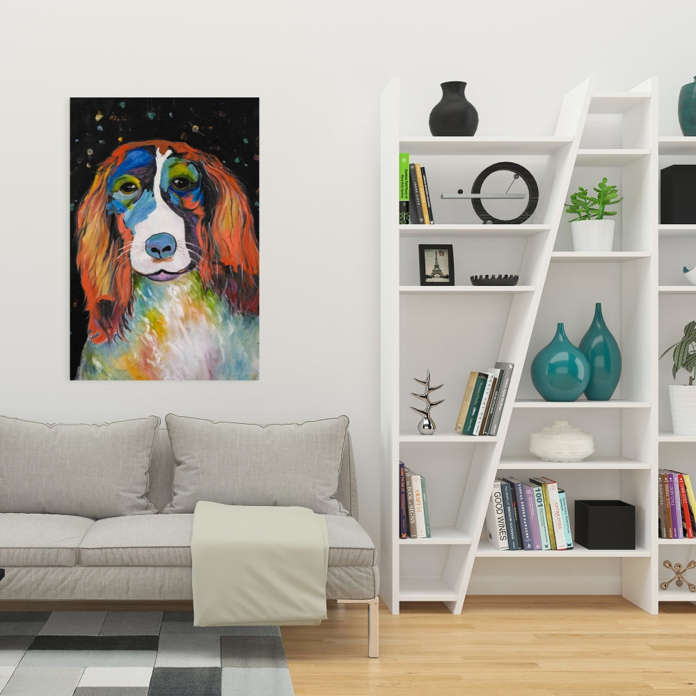 Colorful Dog Canvas | Vibrant Pet Art for Home Decor