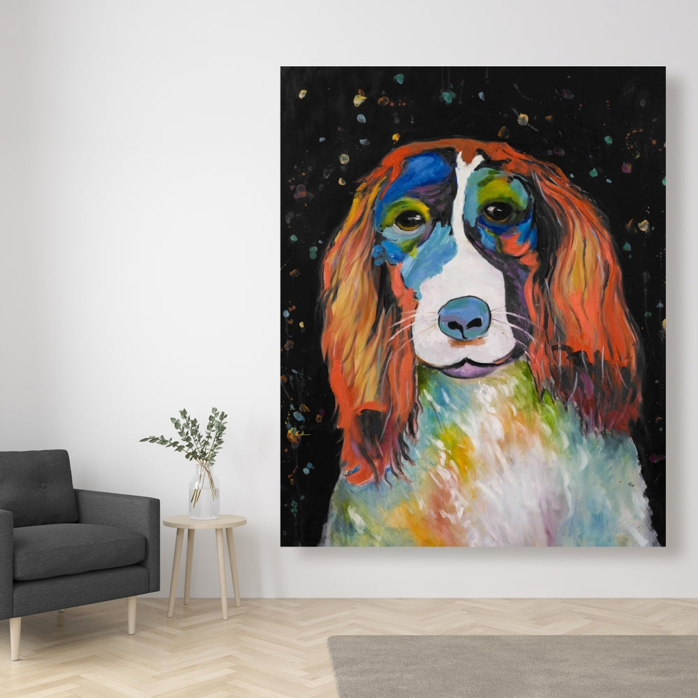 Colorful Dog Canvas | Vibrant Pet Art for Home Decor