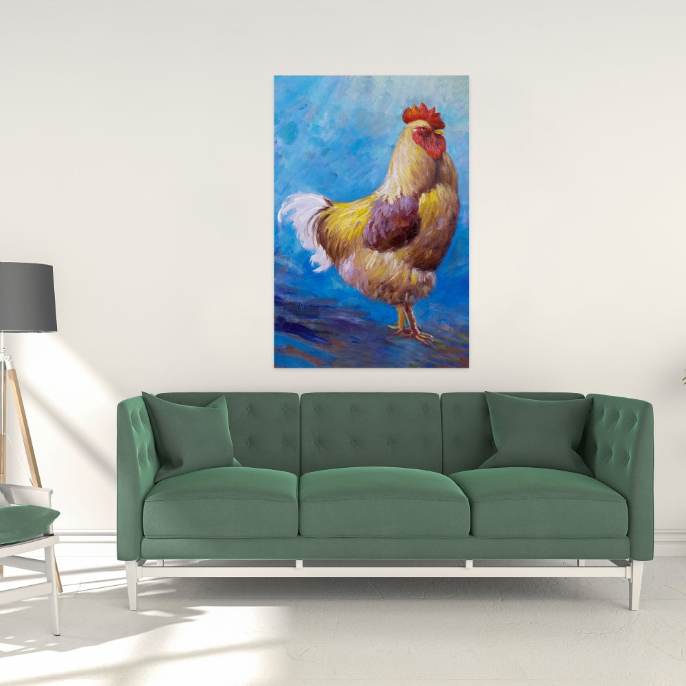 Beautiful Rooster Canvas | Farm Animal Art for Home Decor