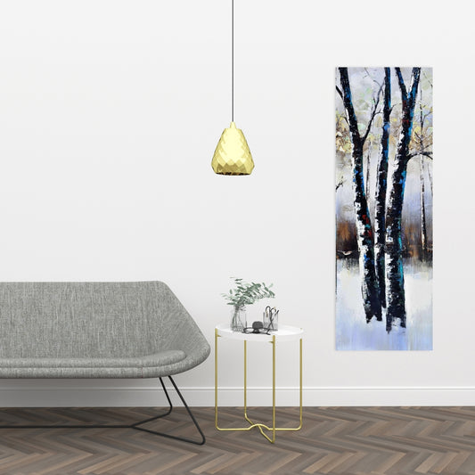 Frosted Trees Canvas | Contemporary Landscape Home Decor