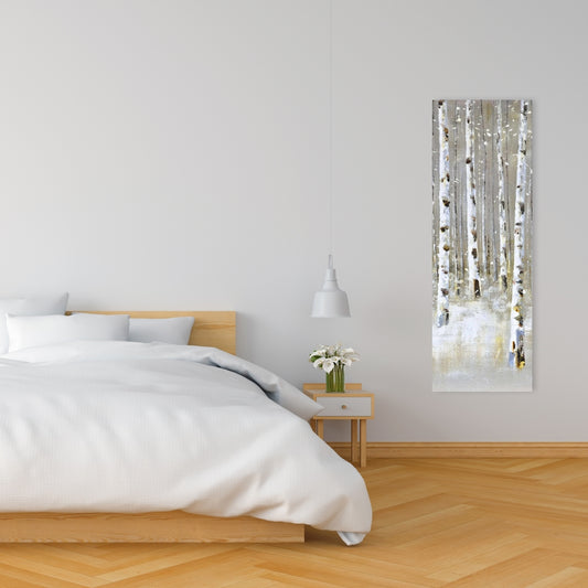 Birch Forest by Winter Canvas | Trees Landscapes Bedroom Decor