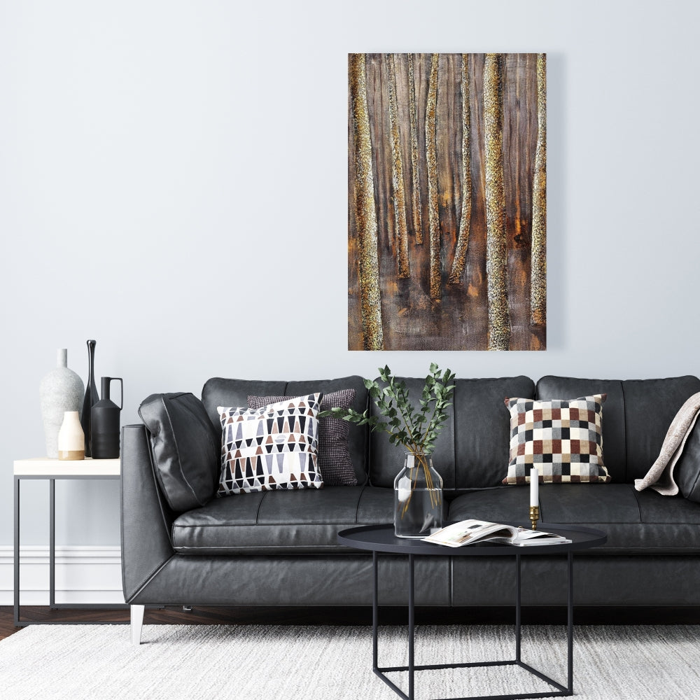 The Dark Forest Canvas - Contemporary Bedroom Landscape Decor
