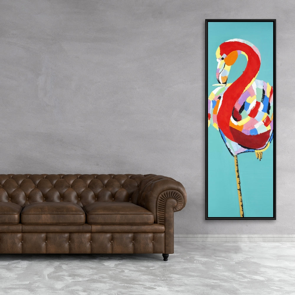Colorful Flamingo Exotic Bird Canvas | Home Decor Wall Art