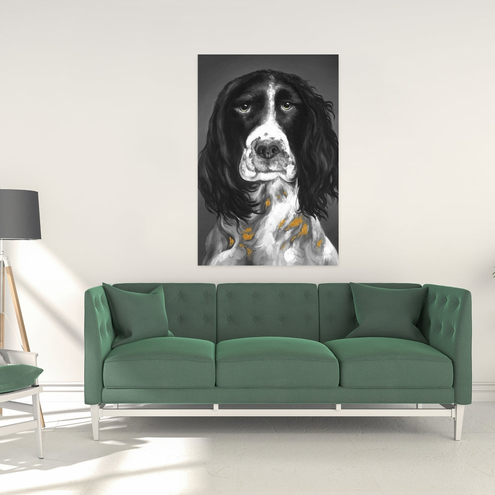 Beautiful English Springer Spaniel Gray Canvas - Home Decor