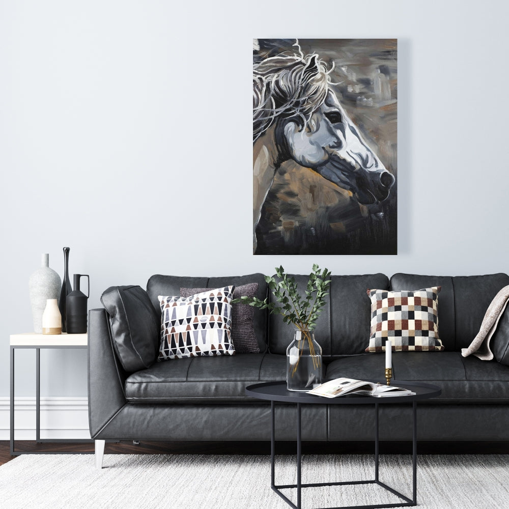 Wild Horse Canvas Print | Farm Animal Wall Art Home Decor