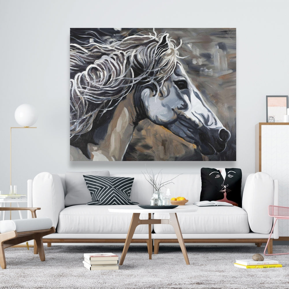 Wild Horse Canvas Print | Farm Animal Wall Art Home Decor