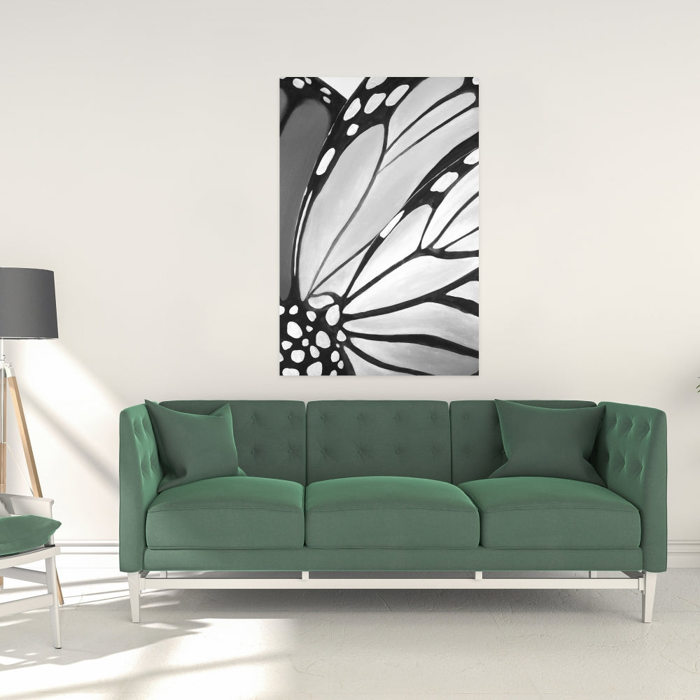 Monarch Wings Closeup Canvas | Insect Art for Home Decor