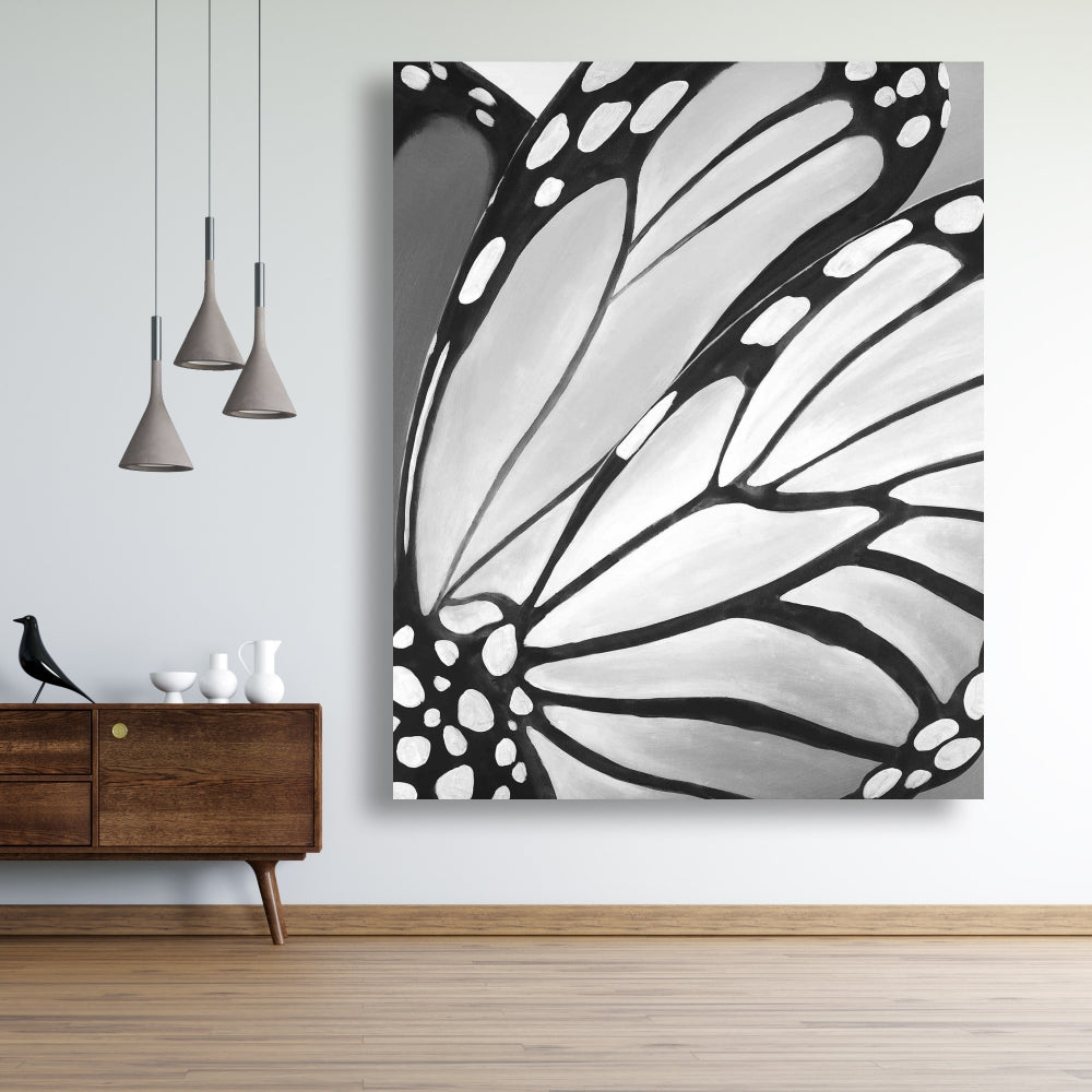 Monarch Wings Closeup Canvas | Insect Art for Home Decor