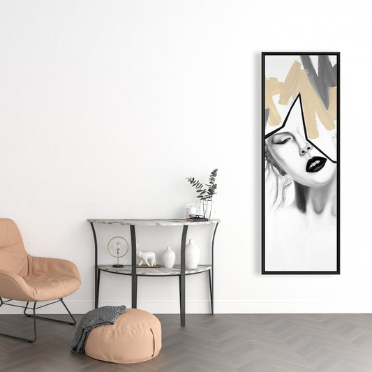 Toile encadrée moderne « Femme divisée » | Décoration de chambre