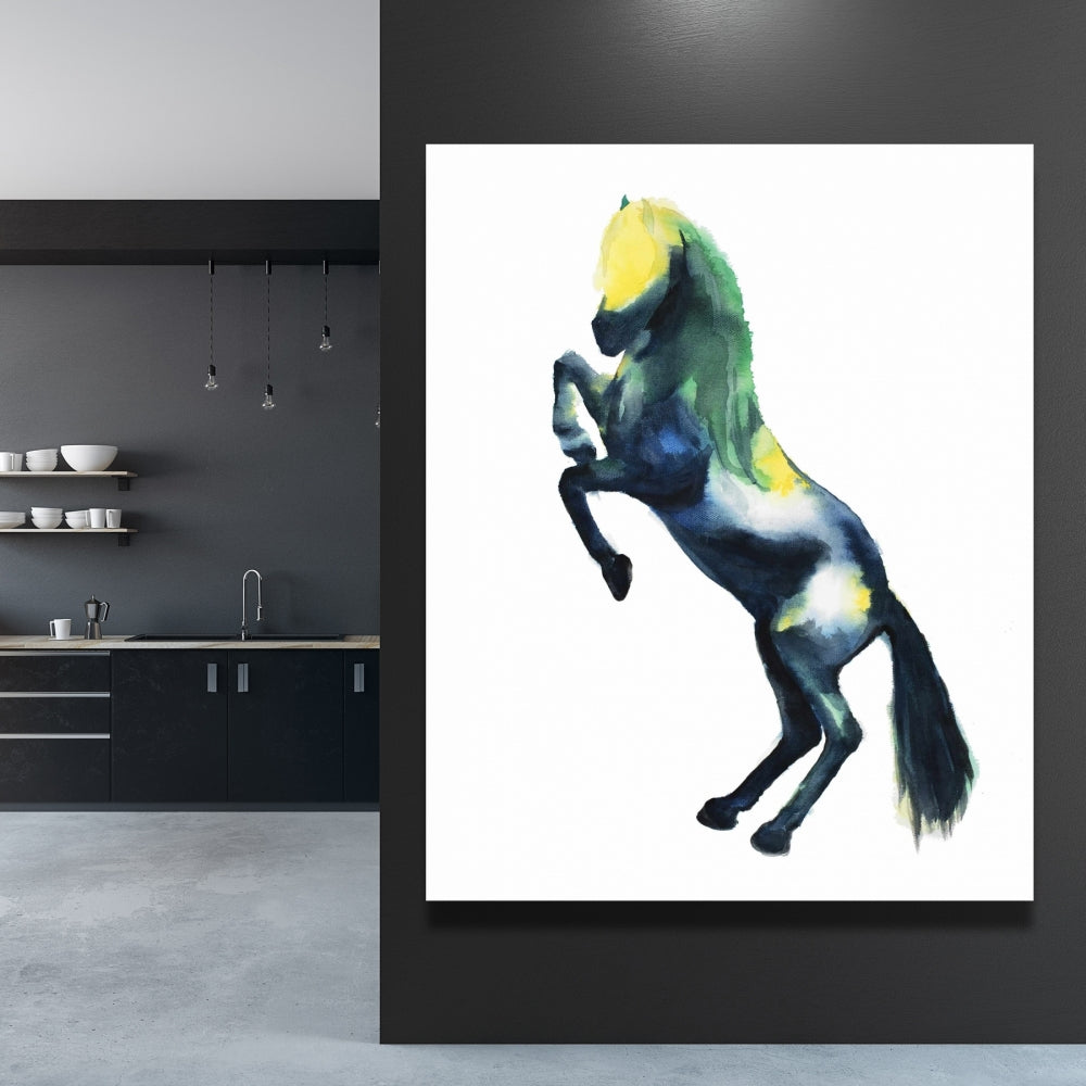 Toile Cheval de Salutation – Art Animalier pour Décoration de Chambre