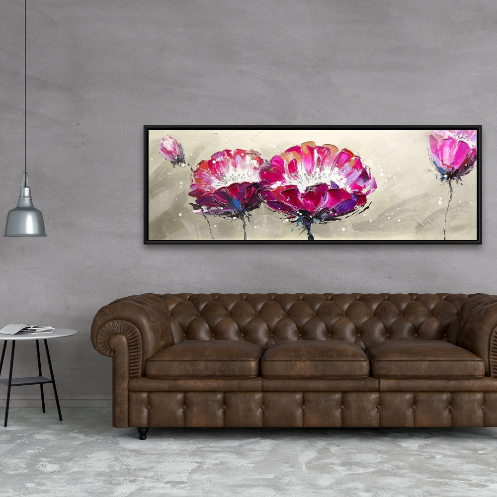 Two Wild Flowers Framed Canvas | Floral Botanical Wall Art
