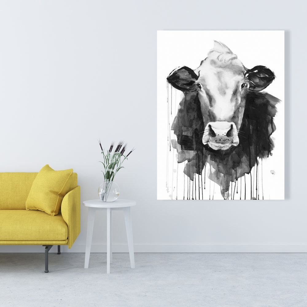 Cow Canvas Art - Farm Animals Kitchen Decor for Home