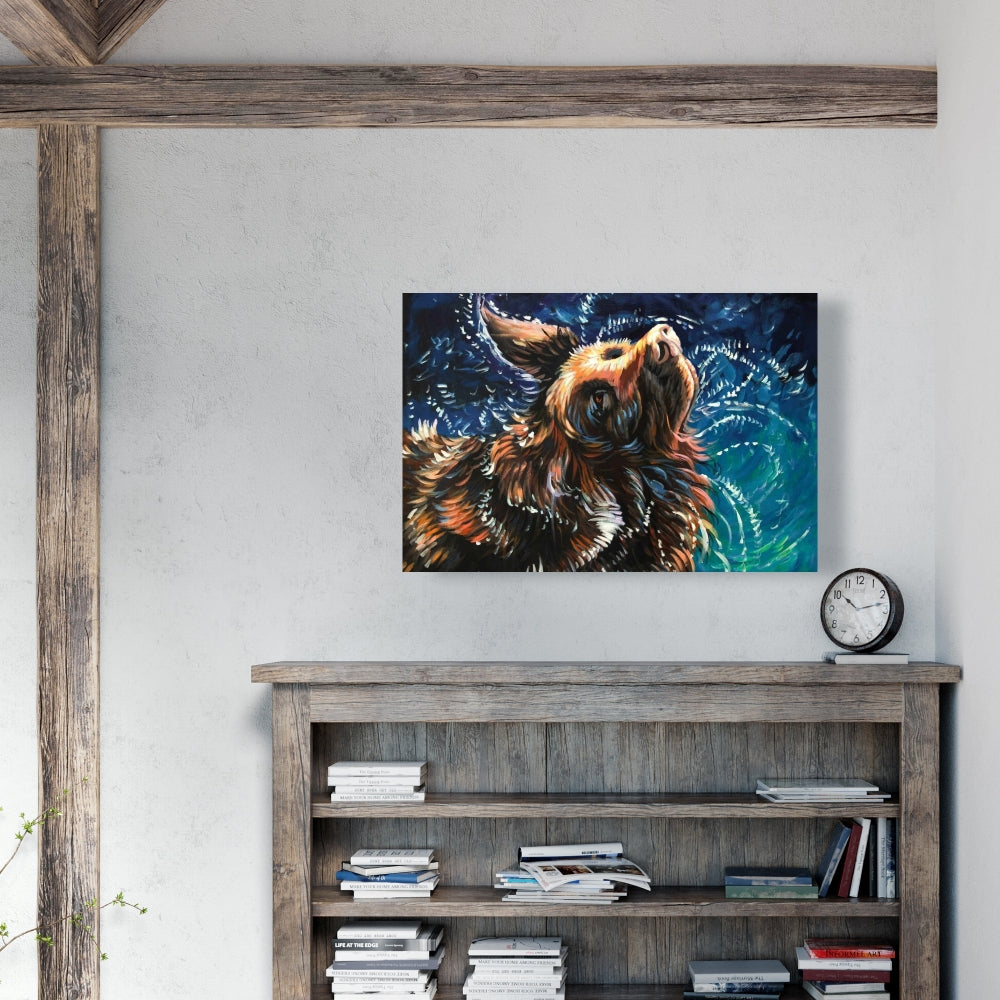 Wet Golden Retriever Canvas | Bedroom Animals Home Decor