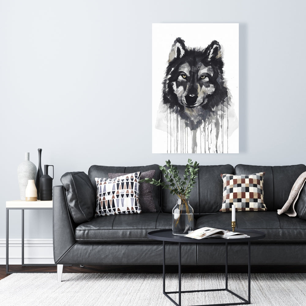 Toile « Loups mystérieux » | Décoration murale animalière pour salon