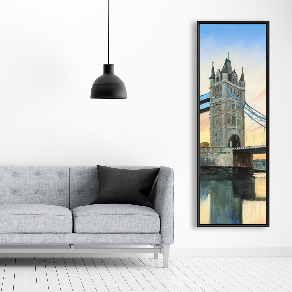 Sunset on London Bridge Canvas | Contemporary Bedroom Decor