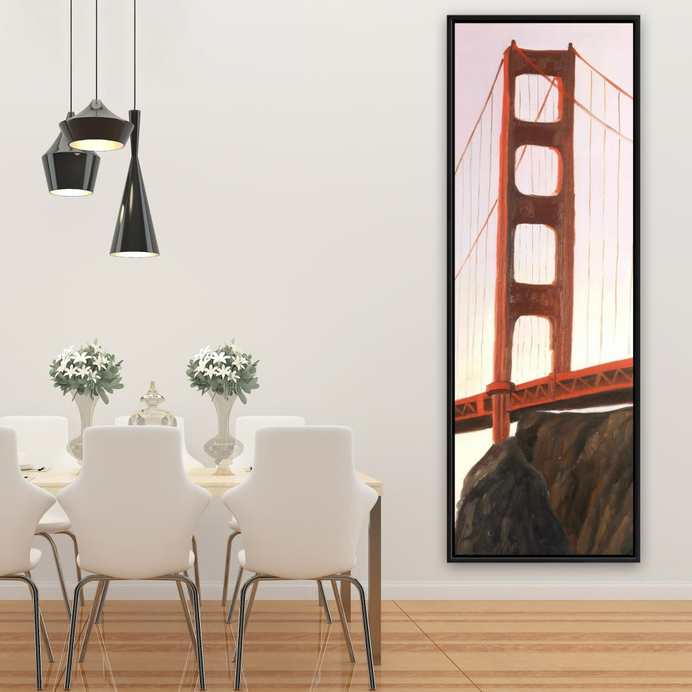 Sunset on the Golden Gate Bridge Canvas | Modern Home Decor