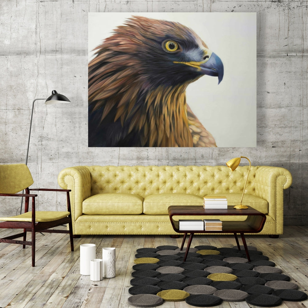 Brown-headed Eagle Canvas | Home Decor | Brown Animals Bird