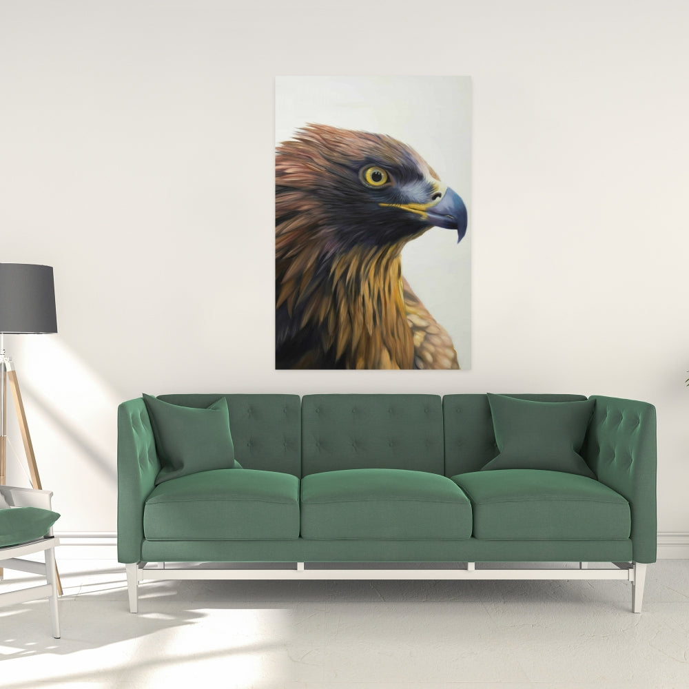 Brown-headed Eagle Canvas | Home Decor | Brown Animals Bird