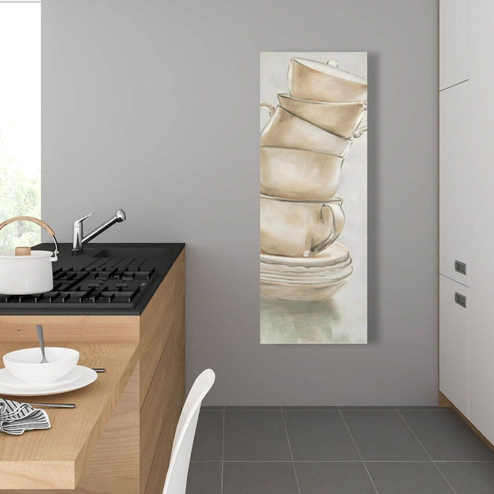 Contemporary Coffee Mugs Canvas | Modern Kitchen Wall Art