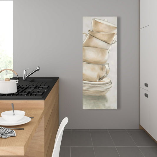 Contemporary Coffee Mugs Canvas | Modern Kitchen Wall Art