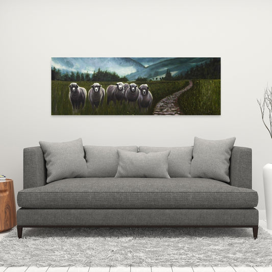 Sheep in the Countryside Canvas | Farm Animal Home Decor