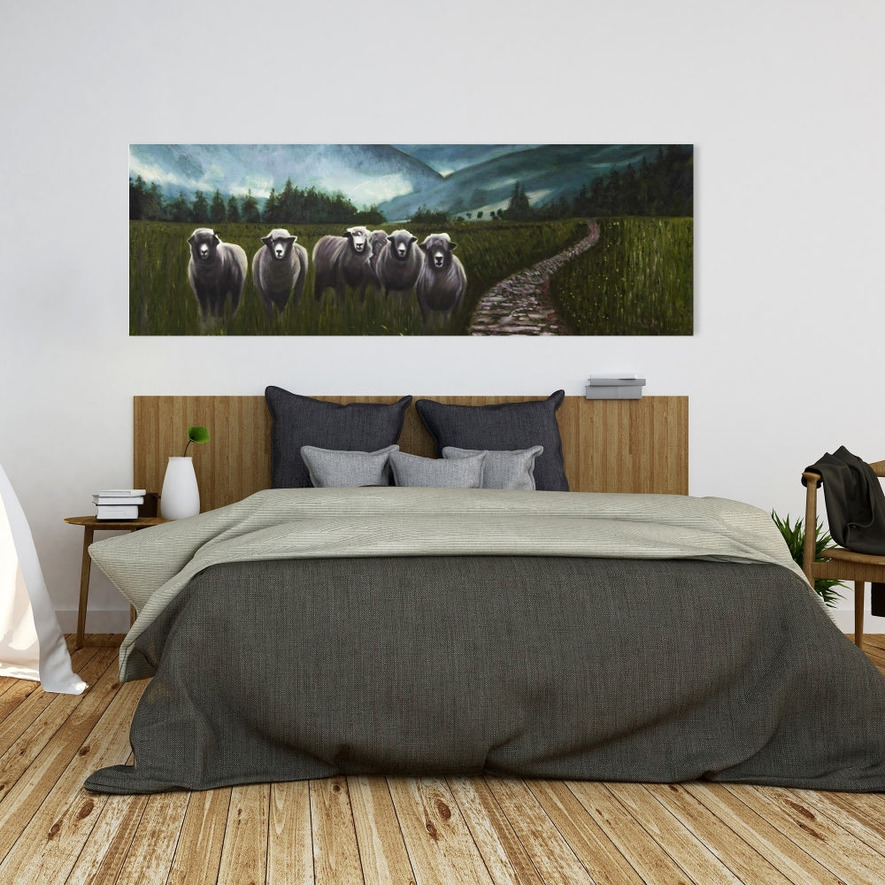 Sheep in the Countryside Canvas | Farm Animal Home Decor