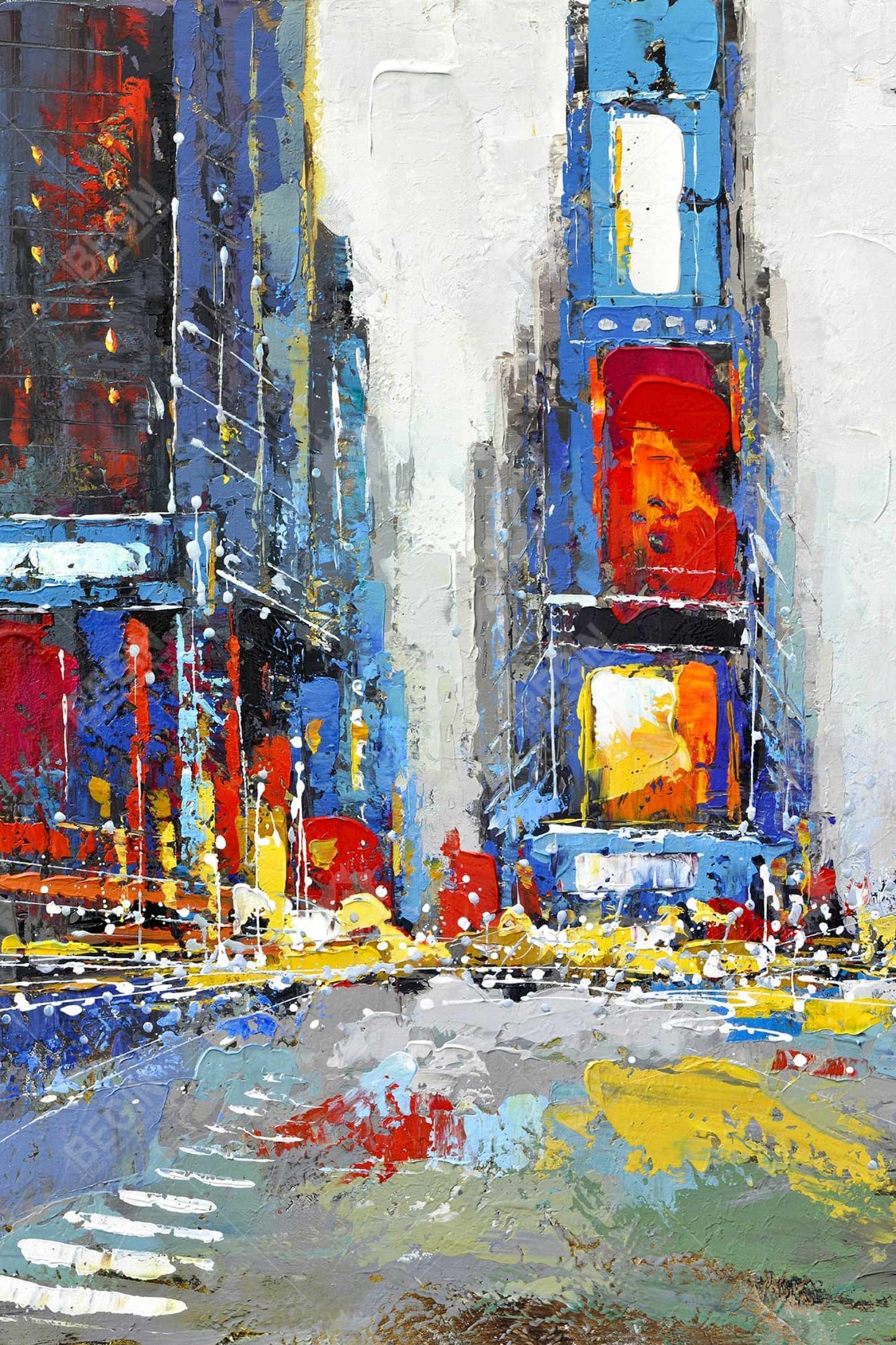 Abstract Colorful Buildings Framed Canvas | Home Decor Art