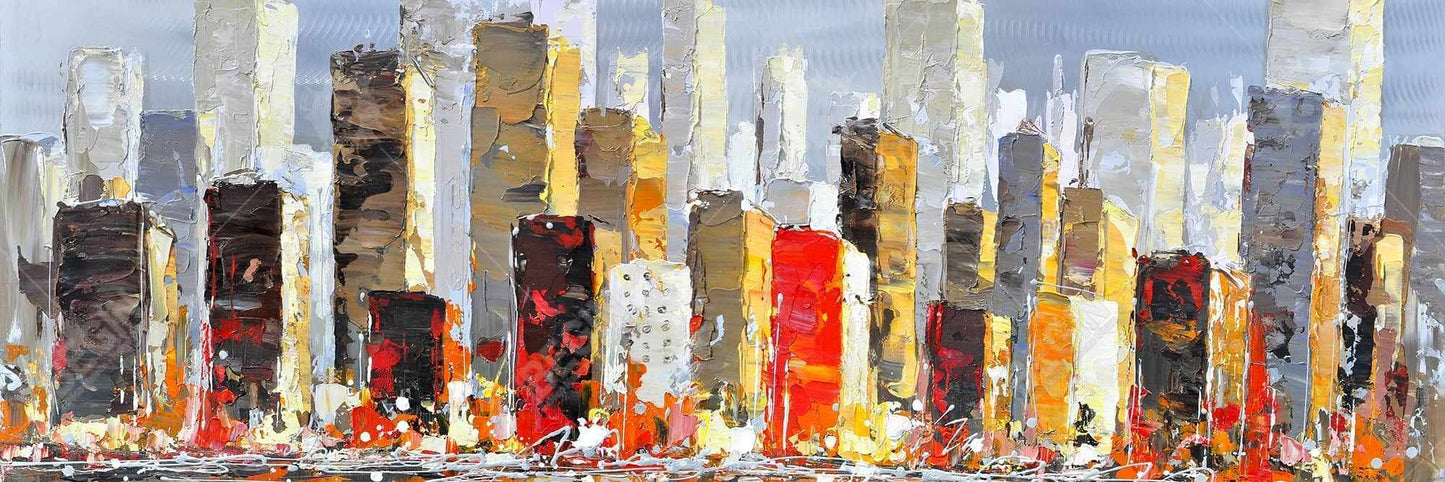 Toile colorée | Cadre gris | Décor de réflexion sur l'eau