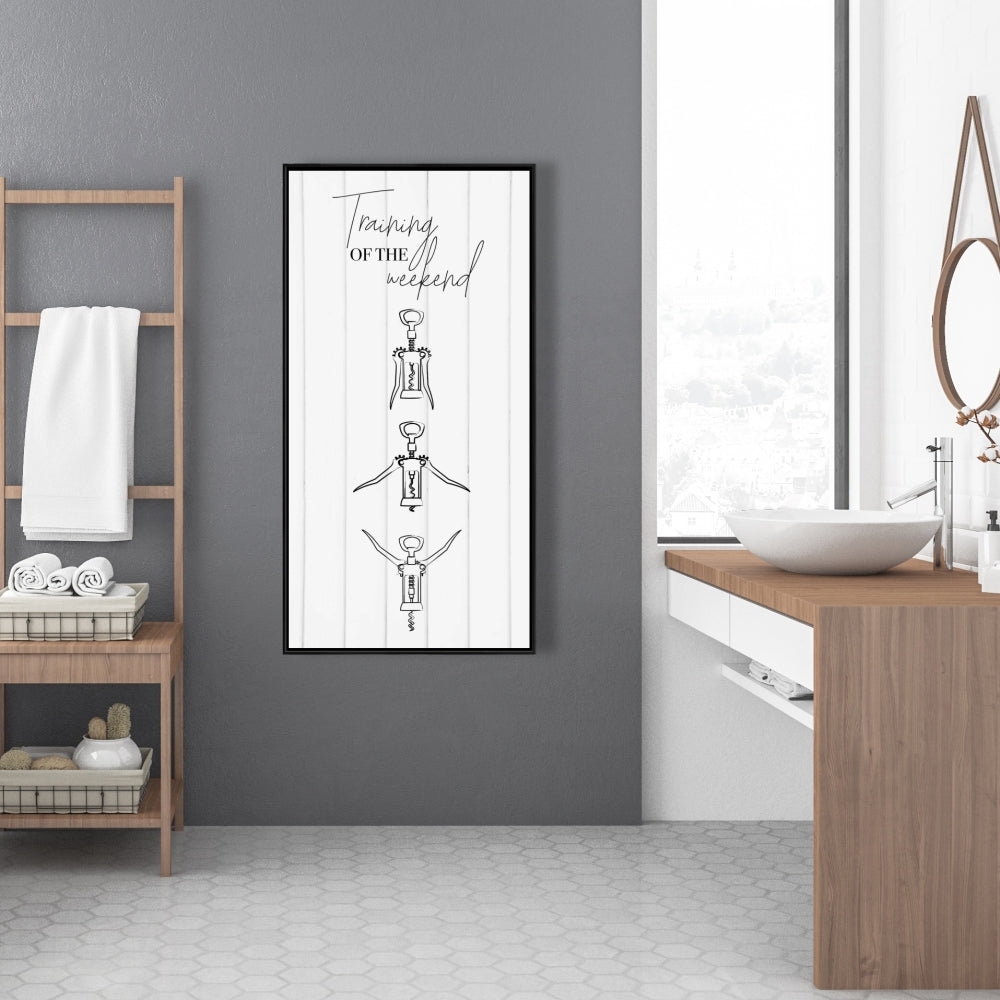 Minimalist White Canvas - Training of the Weekend Home Decor