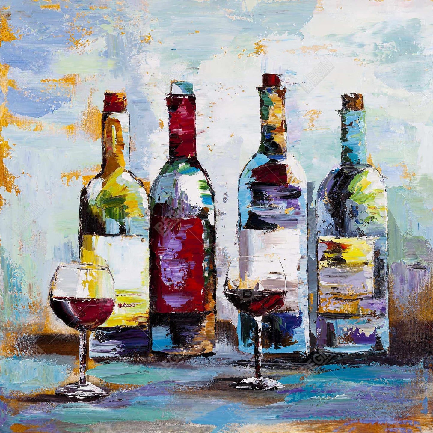 Wine Tasting Framed Canvas - Object Blue Home Decor Art