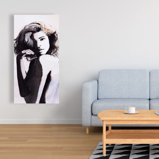 Purple Bedroom Figurative Canvas - Almost Nude Home Decor