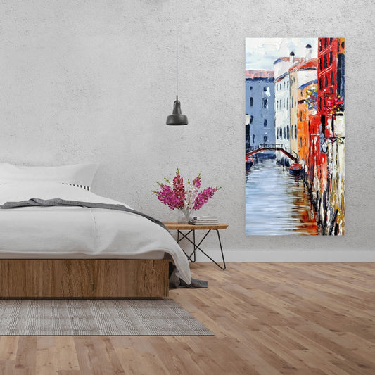 White Bedroom Canvas - The Grand Canal Venice Home Decor