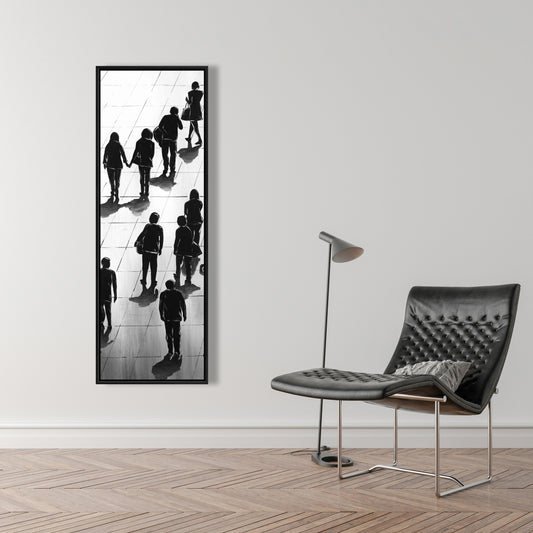 Décoration murale grise pour chambre à coucher – Silhouettes de personnes