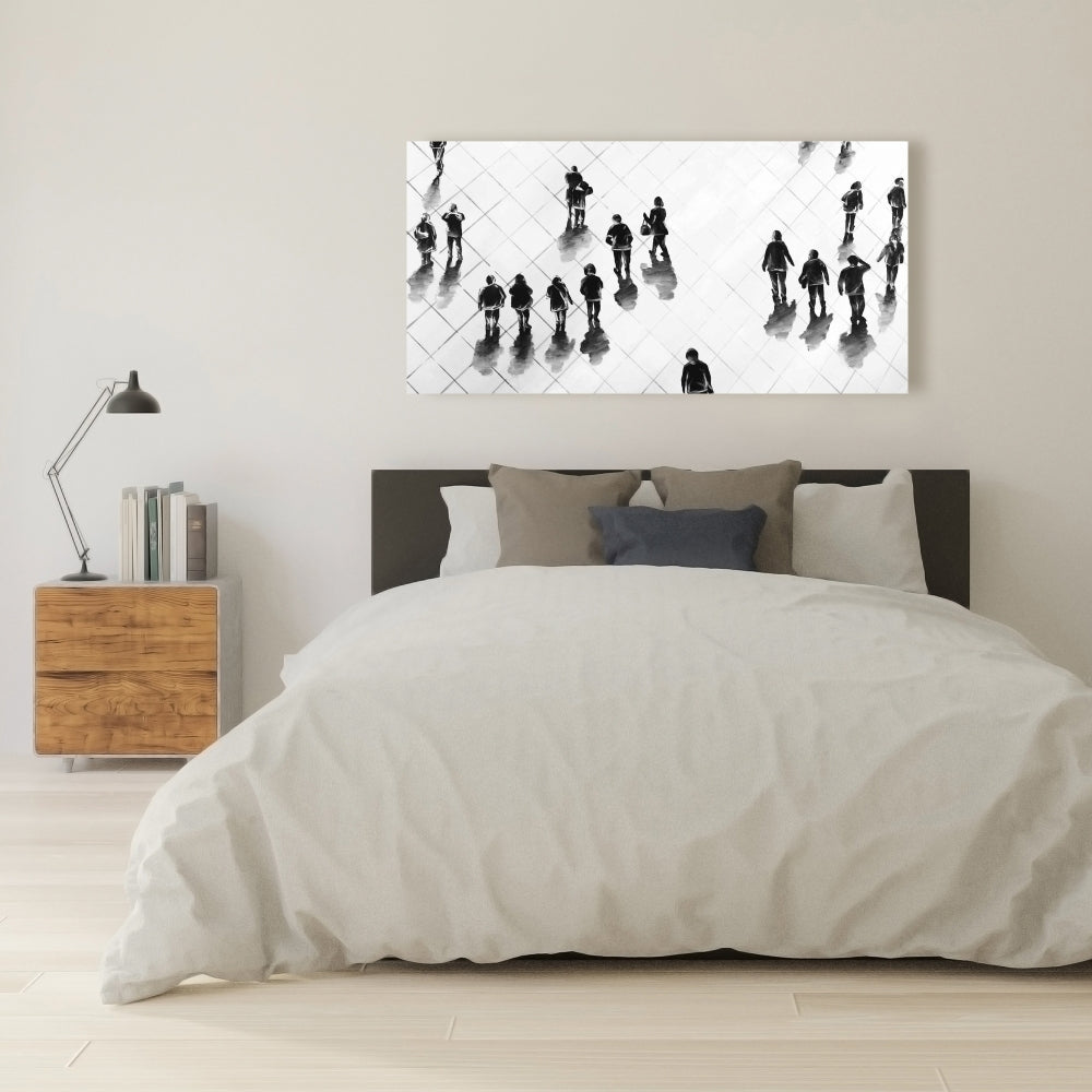 Overhead View Street Canvas - White Woman Scenery | Home Decor