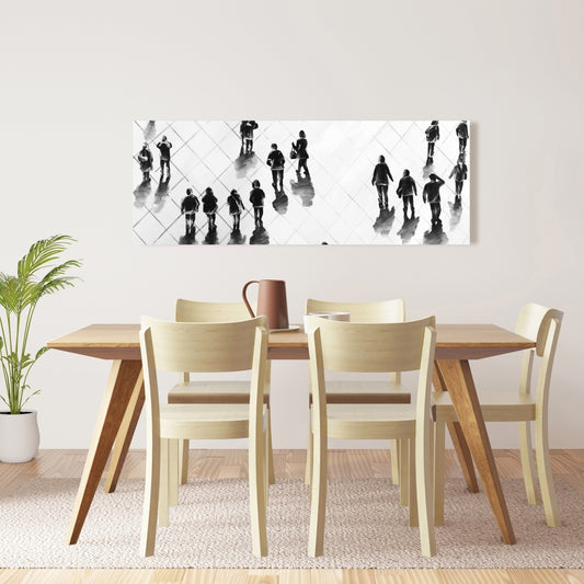 Overhead View Street Canvas - White Woman Scenery | Home Decor