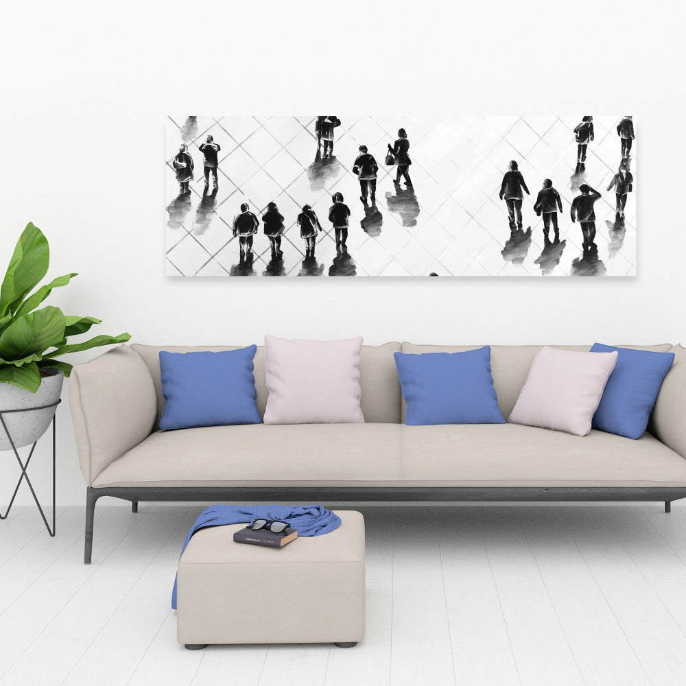 Overhead View Street Canvas - White Woman Scenery | Home Decor