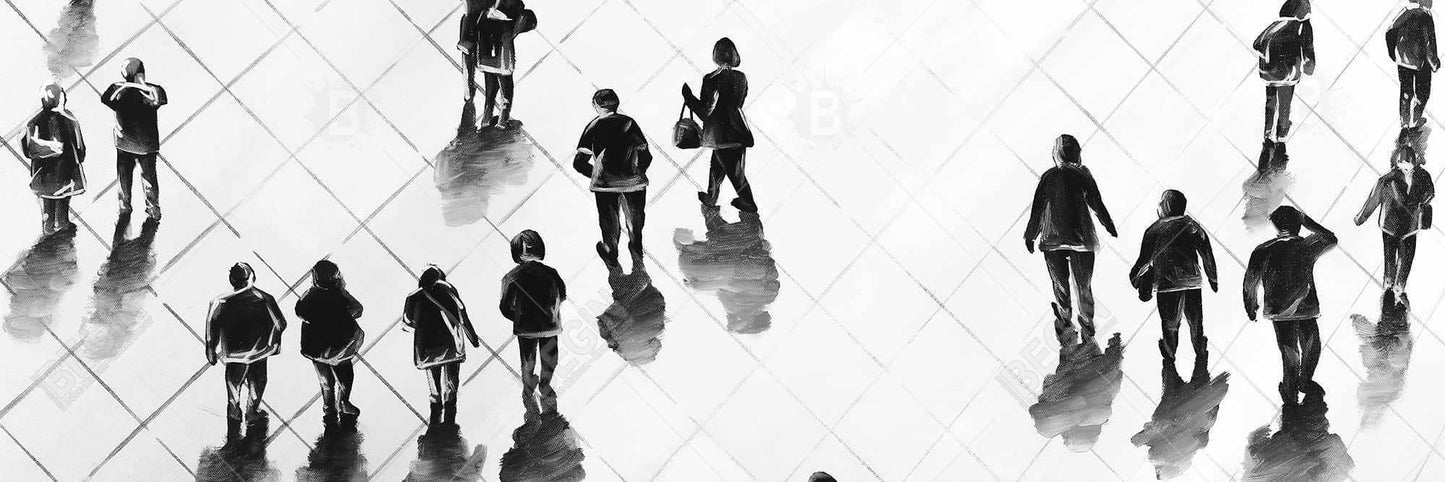 Overhead View Street Canvas - White Woman Scenery | Home Decor