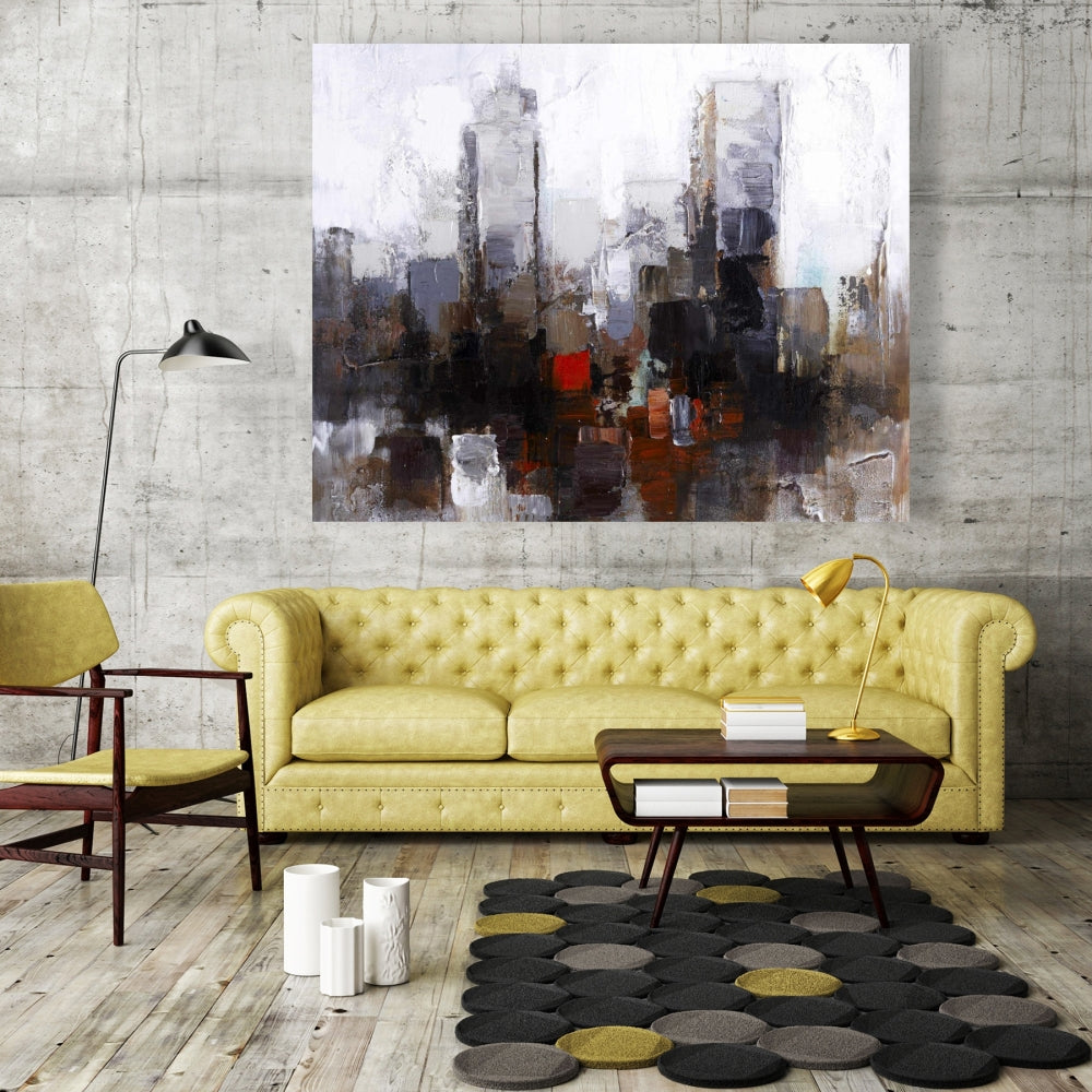 Brown Abstract Canvas | Obscure City Art | Home Decor Wall