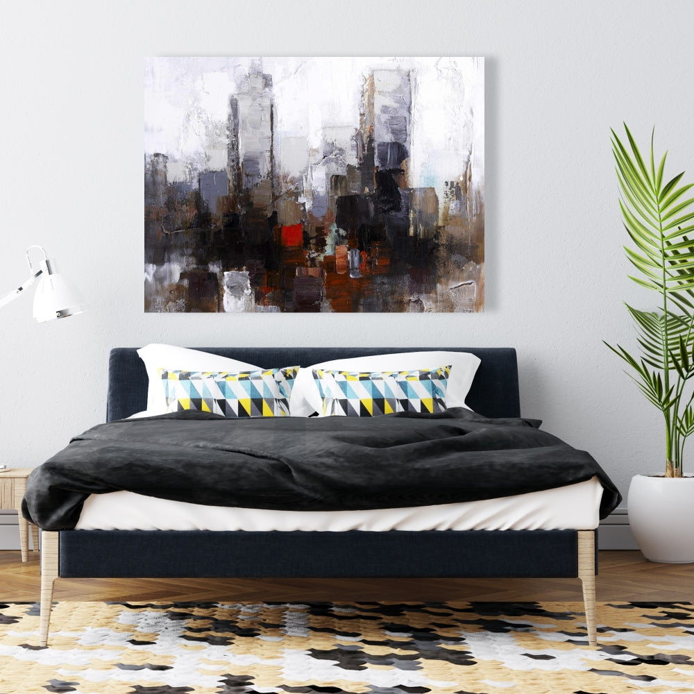 Brown Abstract Canvas | Obscure City Art | Home Decor Wall